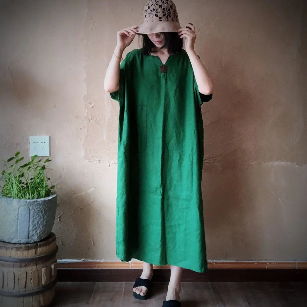 Washed Linen Green Robe Casual Retro Women Summer Short Sleeve Dress
 
 Introducing our Casual Vintage Green Linen Summer Dress with Short Sleeves, the must-have piece for your summer wardrobe. Crafted from high-quality linen, this dWomen's dressThebesttailorThebesttailorWashed Linen Green Robe Casual Retro Women Summer Short Sleeve DressThebesttailorWashed Linen Green Robe Casual Retro Women Summer Short Sleeve Dress