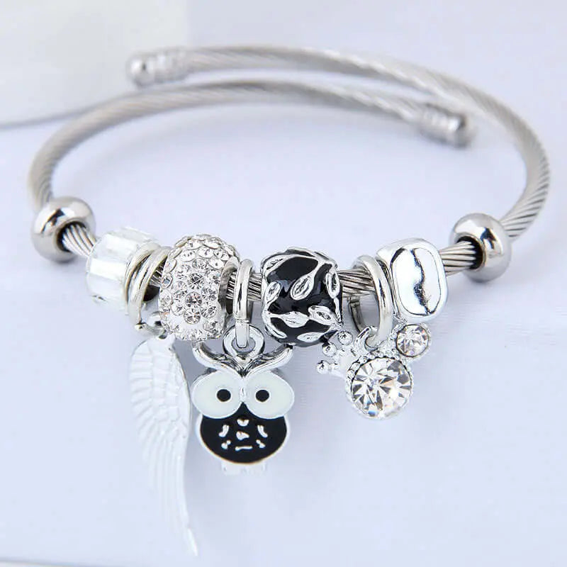Owl personalized anti-allergy bracelet