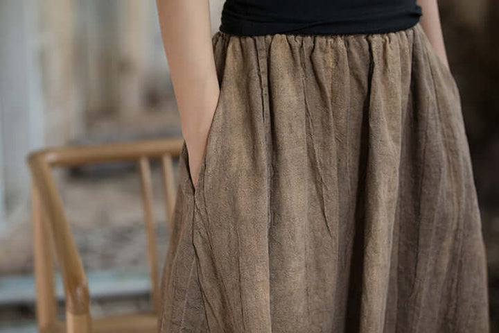  Linen Maxi Skirt
