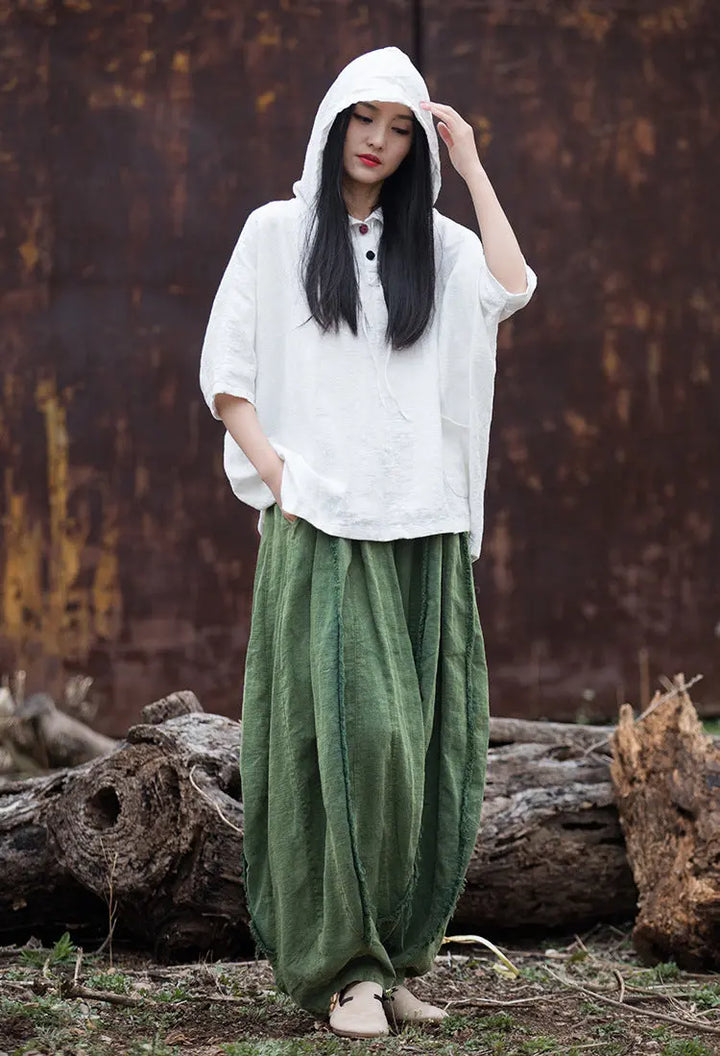 Women's Summer Green Linen Tapered Harem Pants with Bohemian Maxi Leng
 
 Introducing our Women's Summer Green Linen Tapered Harem Pants with Bohemian Maxi Length! Perfect for any occasion, these pants offer the perfect blend of style Women's pantsThebesttailorThebesttailorwomen summer green cotton linen tapered pants Harem pants linen bloomers bohemian maxi pantsThebesttailorwomen summer green cotton linen tapered pants Harem pants linen bloomers bohemian maxi pants