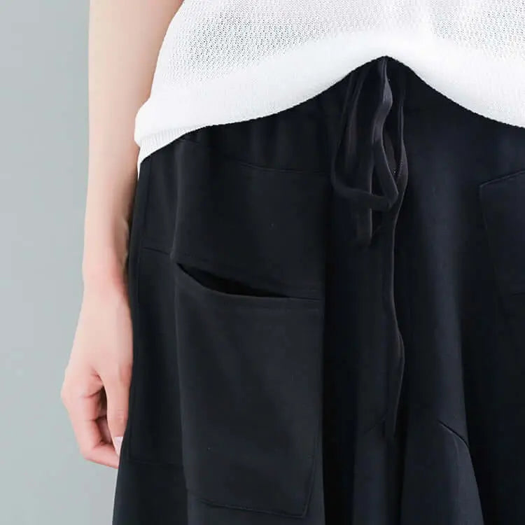 Women's Unique Punk A-line Midi Skirt with Pockets - Holiday Gift Idea