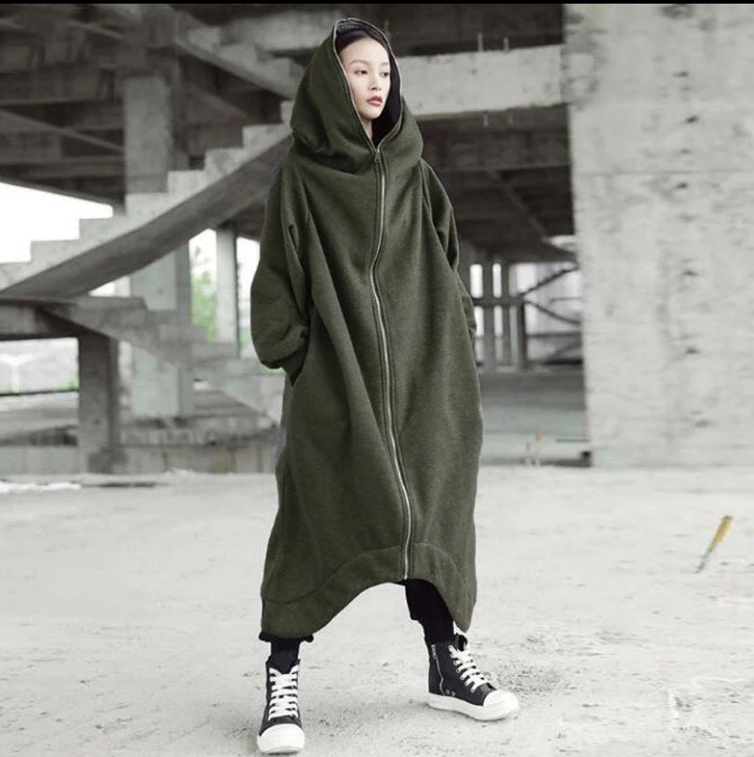 Extravagant Hoodie Sweatshirt Long Zipper Coat Fall Sweatshirt