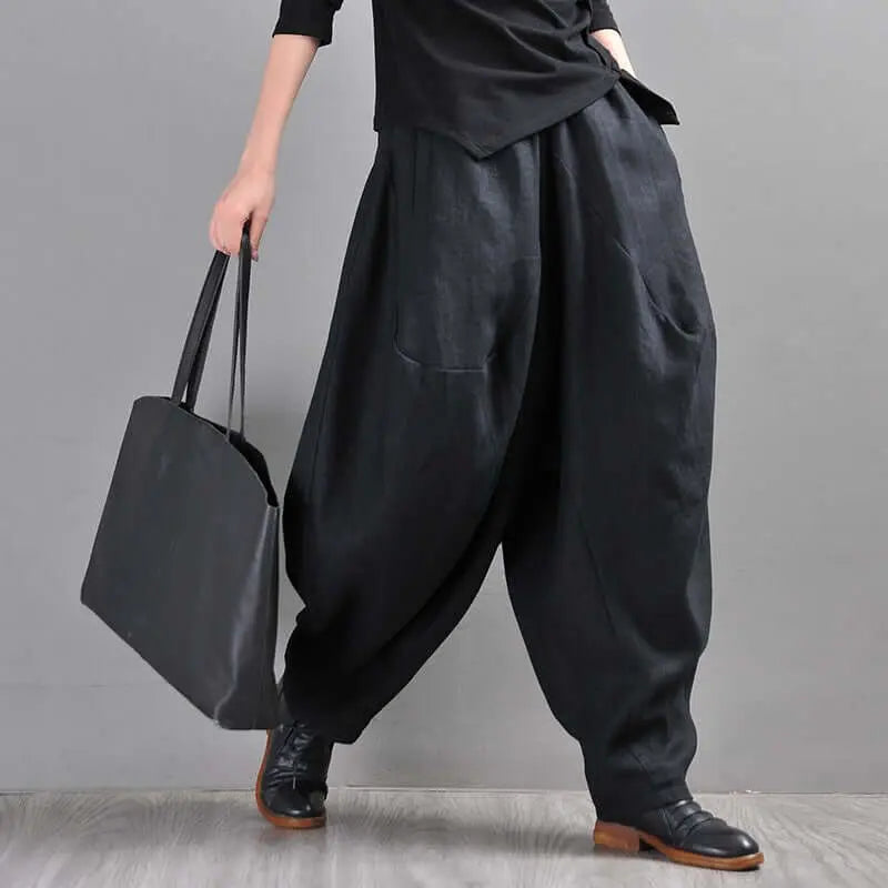 WOMEN'S COTTON BAGGY PANTS