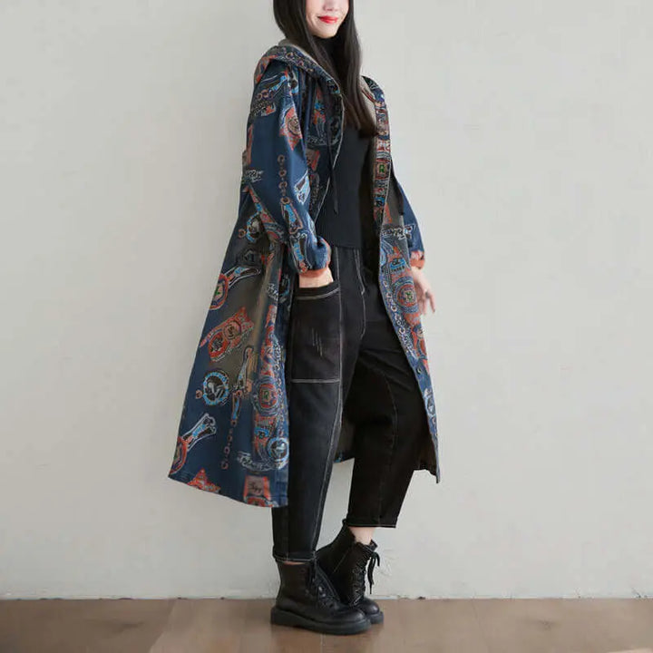 Autumn A-line Denim Hooded Coat for Women with Single-breasted Cardiga
 Autumn A-line Denim Hooded Coat for Women with Single-breasted Cardigan
 This Dark Blue Retro Autumn A-line Hooded Coat Womens Denim Single-breasted Cardigan is thWomen's coatThebesttailorThebesttailorDark blue retro autumnThebesttailorDark blue retro autumn
