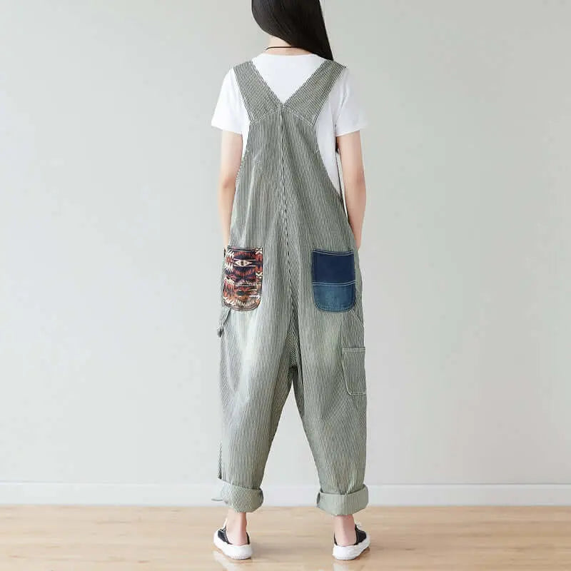 Summer cotton gray striped casual overalls Women's Fashion Pocket TrouLook stylish and feel comfortable in these Summer Cotton Gray Striped Casual Overalls Women's Fashion Pocket Trousers from The Best Tailor. These trousers feature a Women's pantsThebesttailorThebesttailorSummer cotton gray striped casual overalls Women'ThebesttailorSummer cotton gray striped casual overalls Women'
