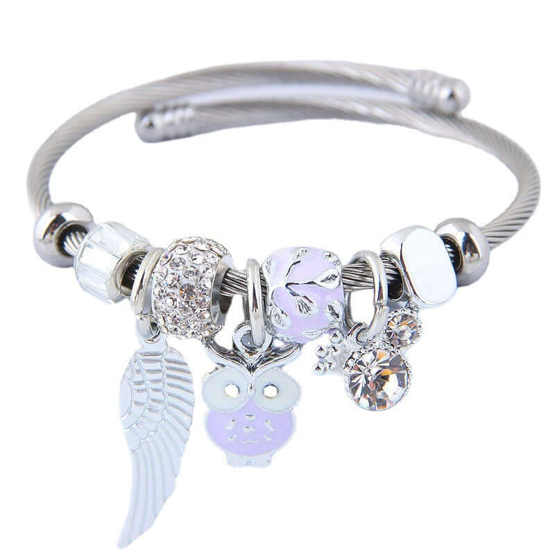 Owl personalized anti-allergy bracelet