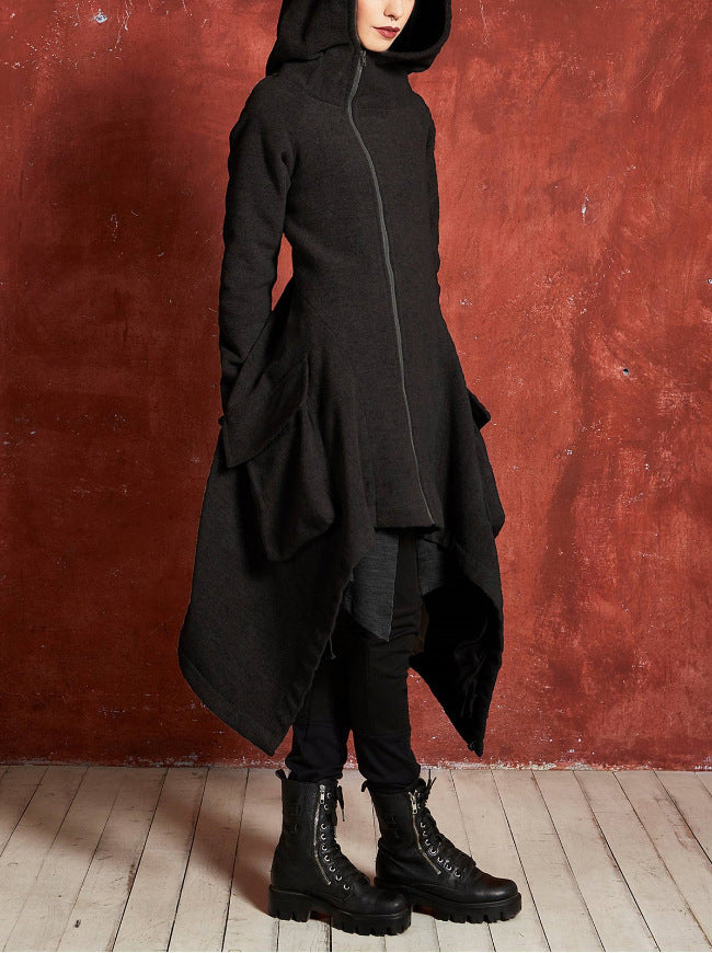 Hooded Sweatshirt Dress Elven Dress Gothic Hoodie