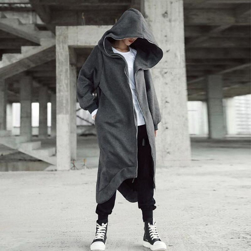 Extravagant Hoodie Sweatshirt Long Zipper Coat Fall Sweatshirt