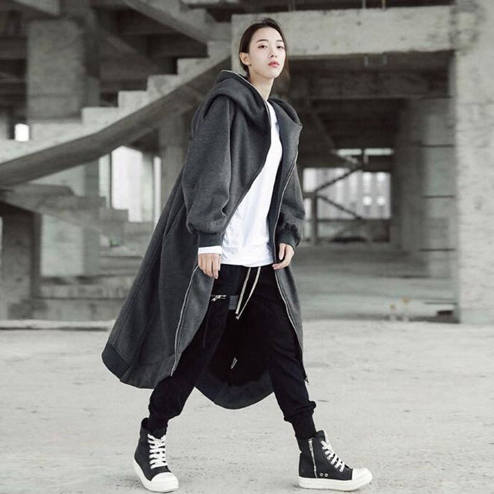 Extravagant Hoodie Sweatshirt Long Zipper Coat Fall Sweatshirt