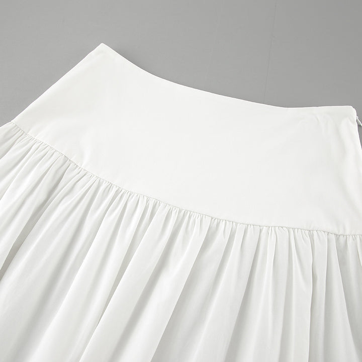 high waisted skirts long White cotton skirts for women