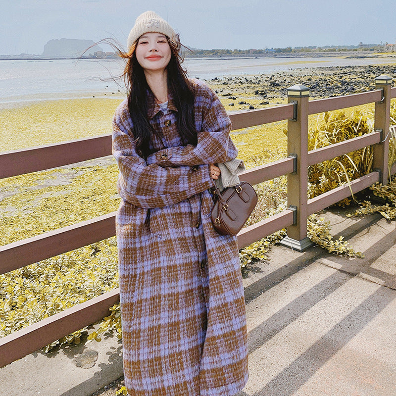 Plaid Wool Coat Winter coat women Winter oversized coat womens