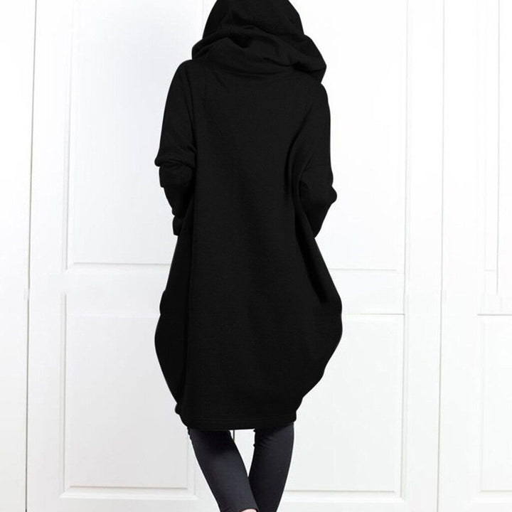 Long Zipper Coat Fall Sweatshirt Gothic Hoodie Big Hood Hoodie Hooded Jacket