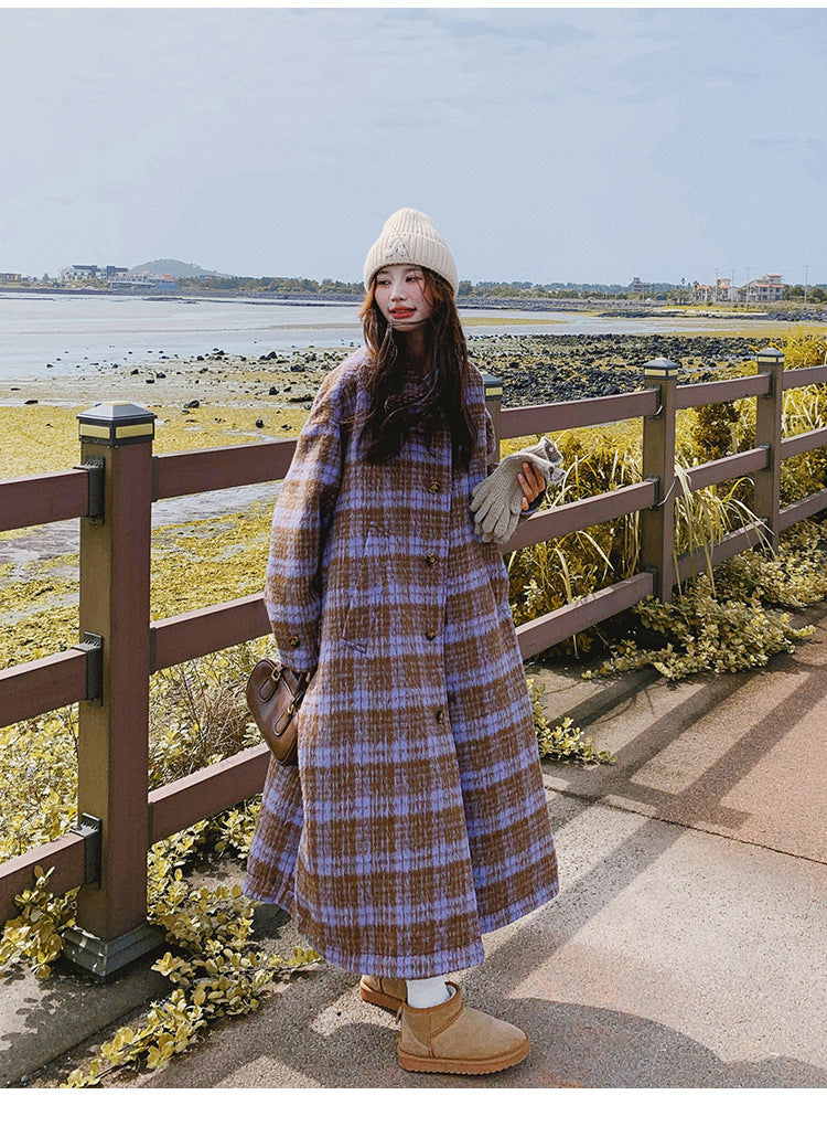 Plaid Wool Coat Winter coat women Winter oversized coat womens