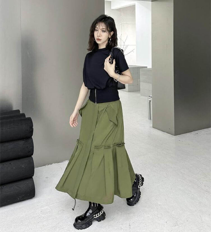 Army Green High Waist Maxi Skirt for Women's Street Style Summer Wear
 
 Introducing our Army Green High Waist Maxi Skirt, designed for women who appreciate a blend of fashion and functionality in their street style ensemble. Whether Women's SkirtsThebesttailorThebesttailorarmy green streetwear summer high waist skirtThebesttailorarmy green streetwear summer high waist skirt