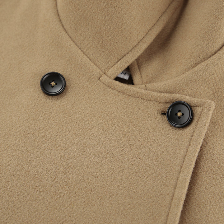 Camel wool coat womens Oversized short coat