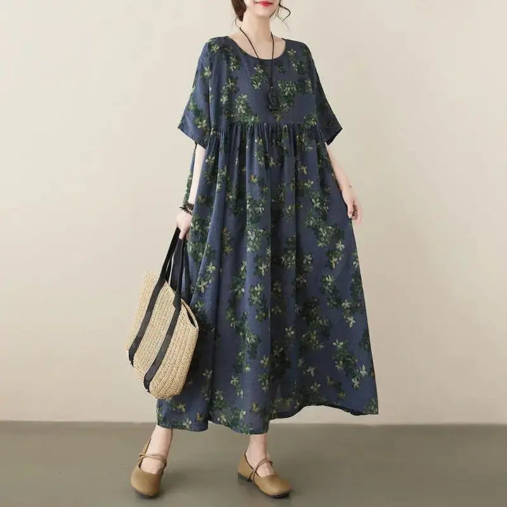 French Floral Summer Maxi Dress for Effortless Chic Thebesttailor