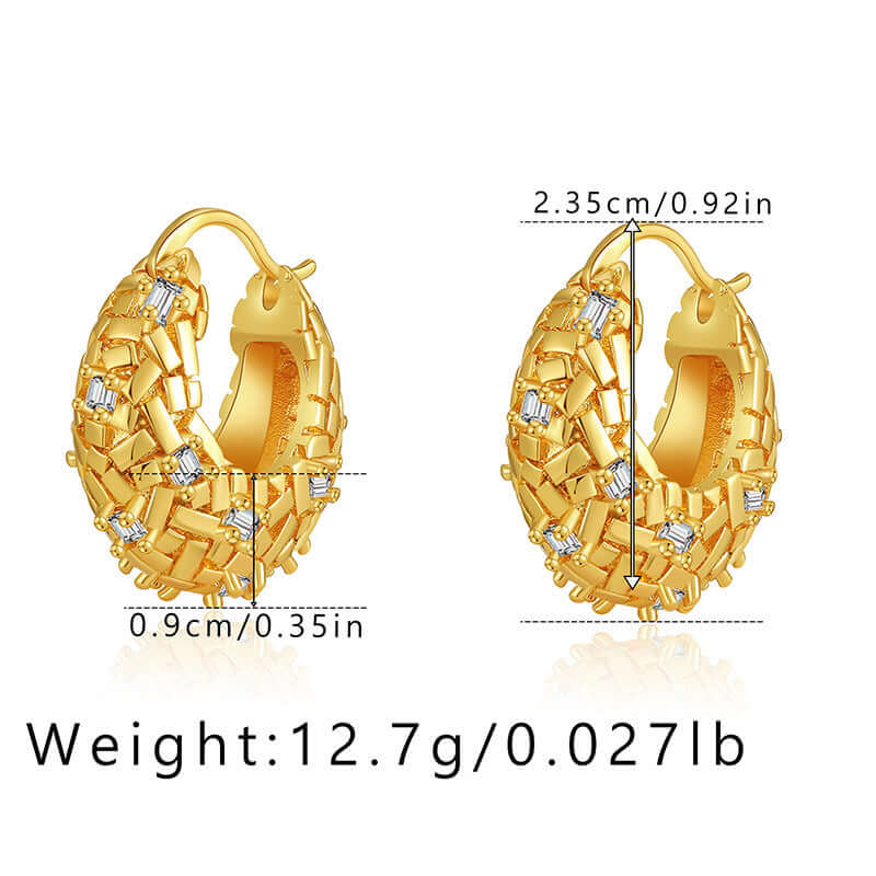 Elegant 18k Gold Hoop Earrings with Zircon Accent for Women
 Introducing our elegant 18k Gold Hoop Earrings with Zircon Accent for Women - a timeless piece that exudes sophistication and charm. These dainty hoop earrings areWomen's EarringsThebesttailorThebesttailorWomen 18k Gold Dainty Simple Hoop Earrings Mother'ThebesttailorWomen 18k Gold Dainty Simple Hoop Earrings Mother'