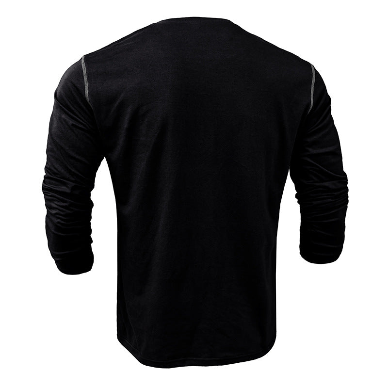 Men's cotton long-sleeved T-shirt