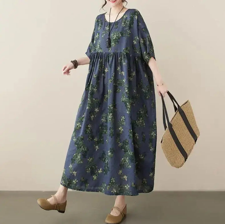 French Floral Summer Maxi Dress for Effortless Chic Thebesttailor