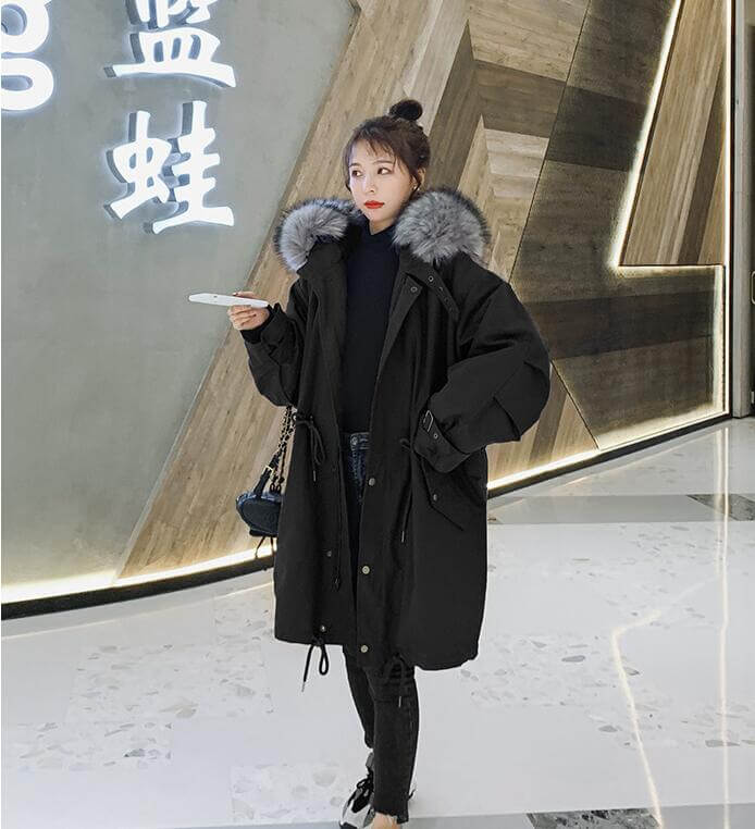 Warm Winter Hooded Parka Coats for Women - Cotton Outerwear