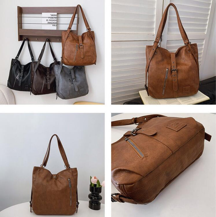 Vintage Cowhide Women's Multifunctional Handbags and Backpacks