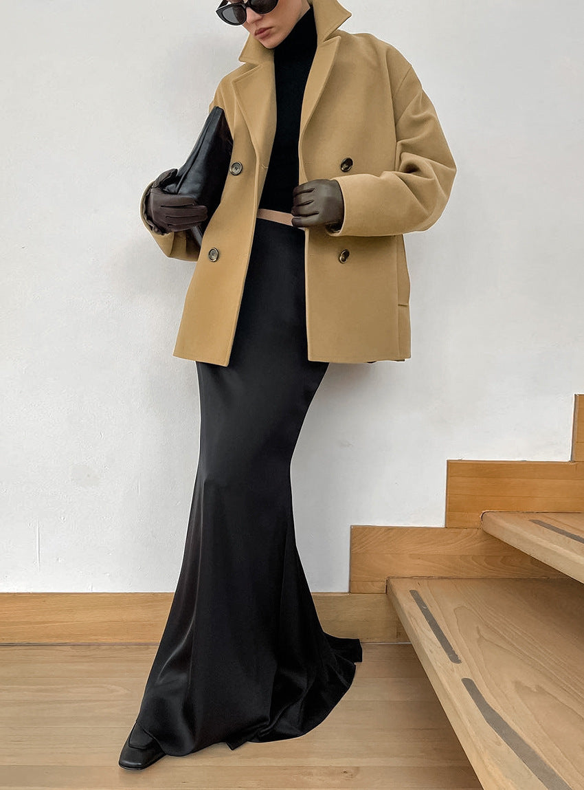 Camel Wool Coat Warm and Stylish Wool Winter Coat