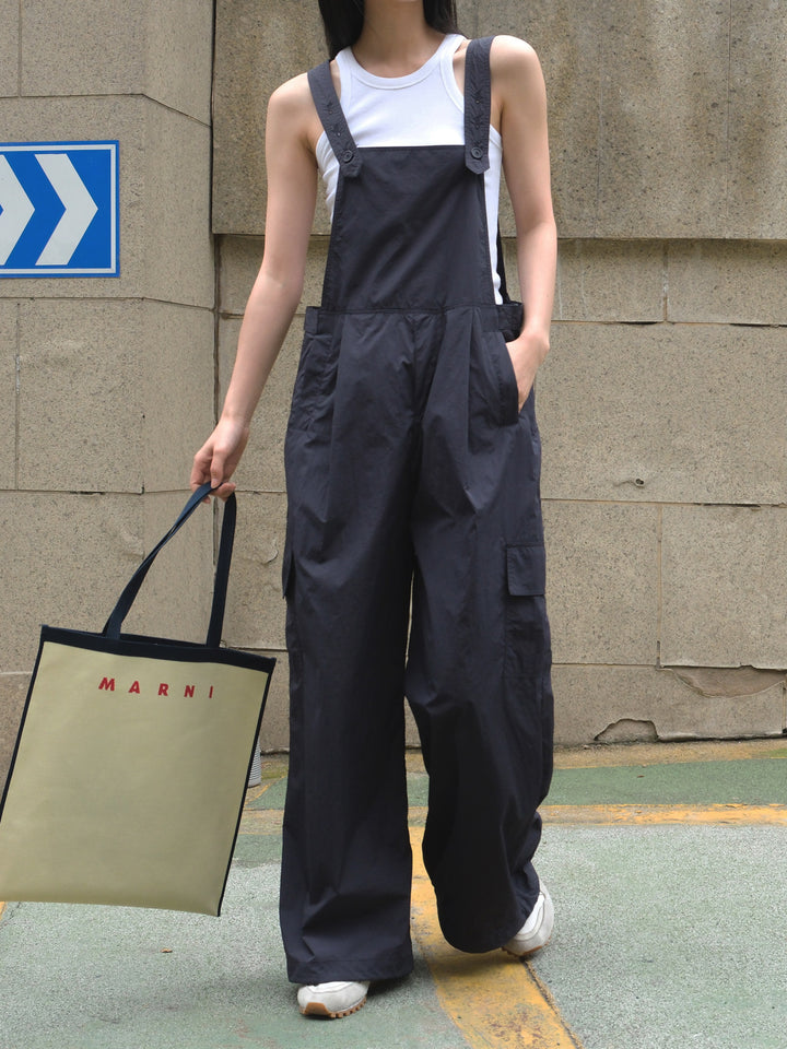 Workwear wide leg overalls women's