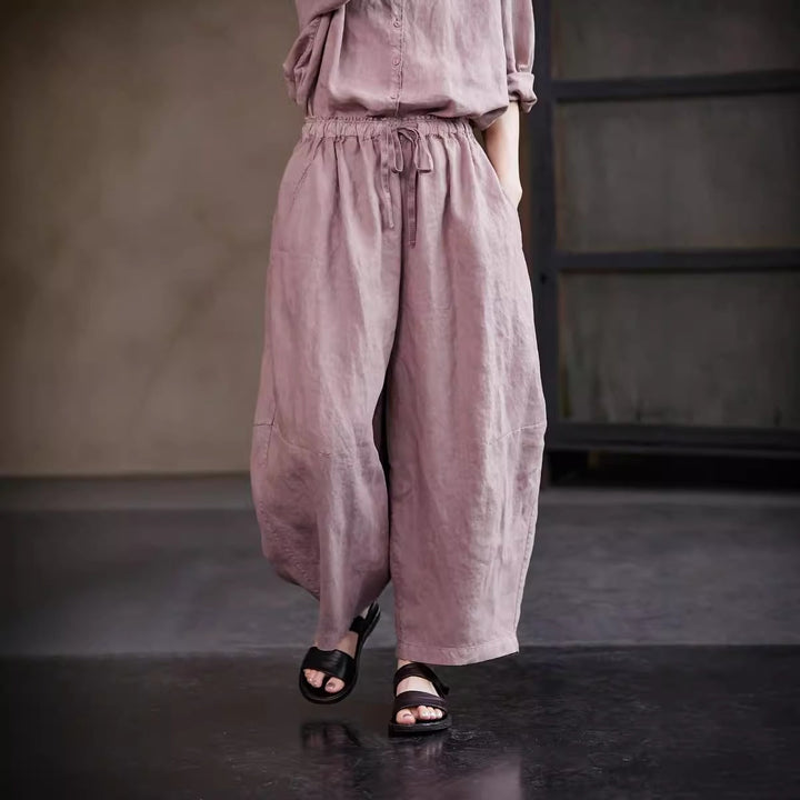 Linen Trousers for Women Lounge Pants Yoga Pants Natural Pants