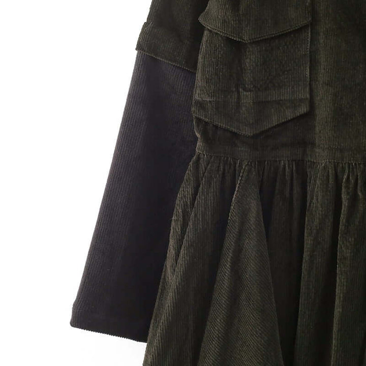 Women's Versatile Long Sleeve Cotton Turtleneck Sweater Dress in Black