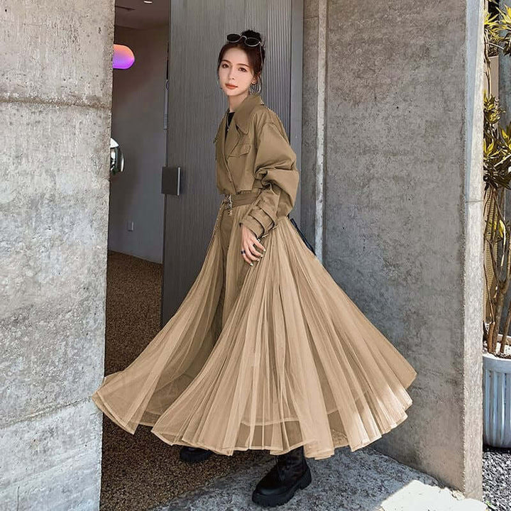 Spring Chic Belted Trench Coat for Women Thebesttailor