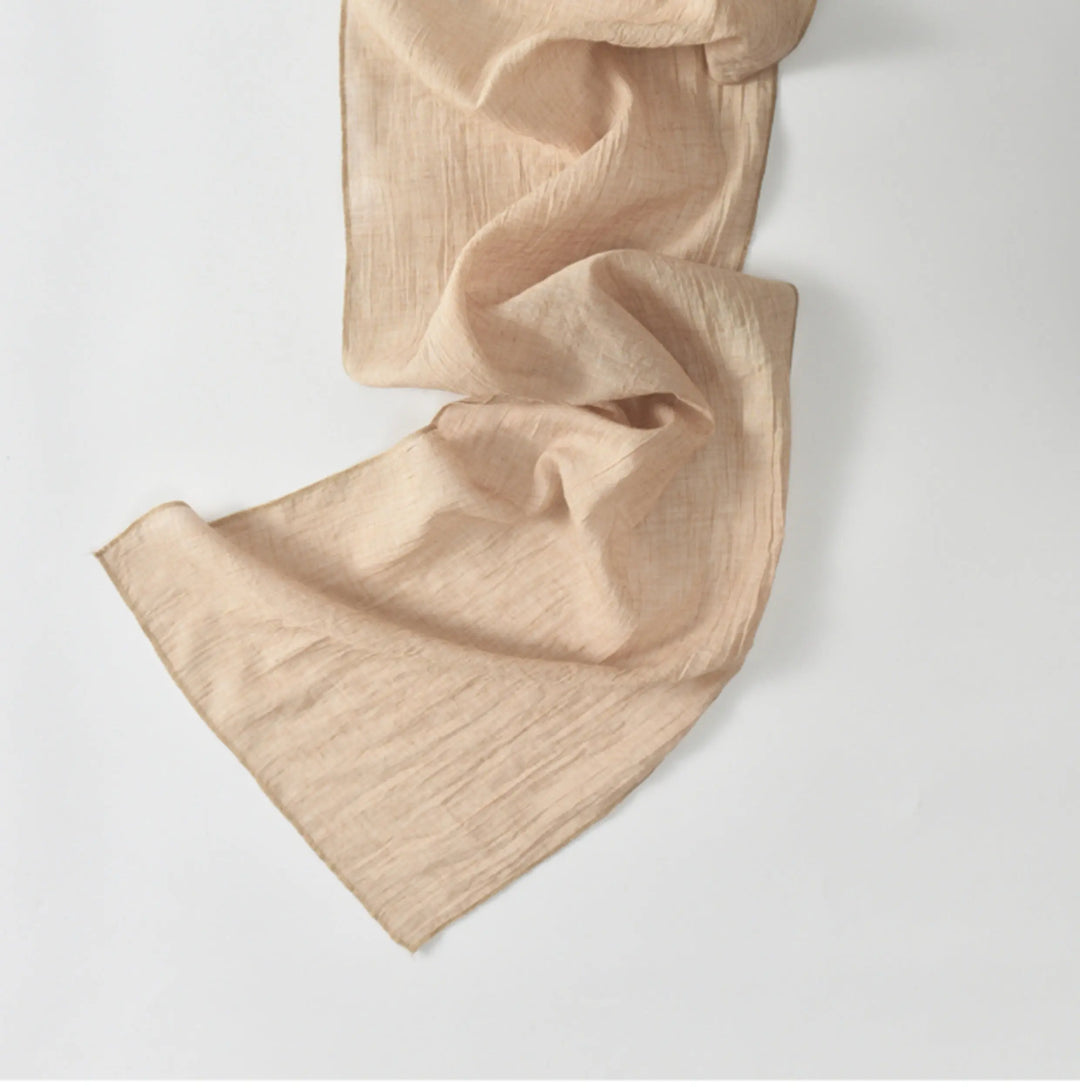 Women's fashion scarf Natural Linen and Cotton Blend Scarf Thebesttailor