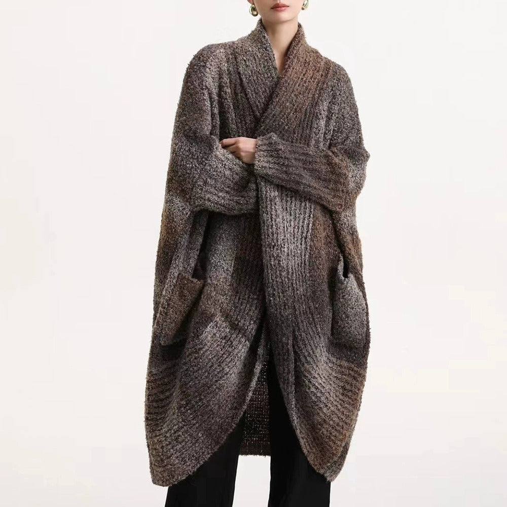 Daily woolen coat long cardigan coat womens-Women's coat-Thebesttailor-Thebesttailor