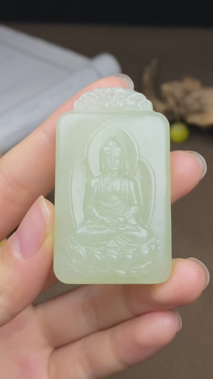 Shakyamuni Buddha Necklace: Vintage Jade Jewelry for Women